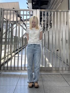 「Clarks（クラークス）のTorhill Bee / レディース トーヒルビー(ブラウンアニマルプリント)（モカシン/デッキシューズ、その他）」を使った、Clarks Japanさん（レディース・153cm）の秋コーディネート