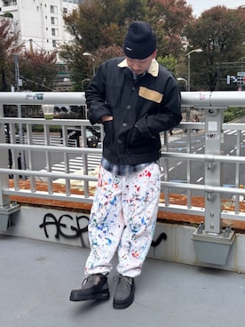 「Clarks（クラークス）のアイテム」を使った、Clarks Japanさん（メンズ・170cm）の冬コーディネート