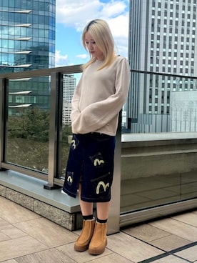 「boots」｜Clarks Japanさん（レディース・156cm）の冬コーディネート