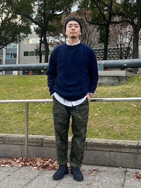 「メンズブーツ」｜Clarks Japanさん（メンズ・168cm）の冬コーディネート