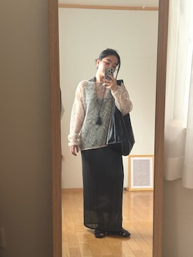 「しまむら（シマムラ）のアイテム（スカート）」を使った、sakunoclosetさん（レディース・156cm）の夏コーディネート
