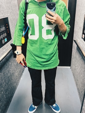 「アイテム（トートバッグ）」を使った、Slさん（レディース・165cm・20代）の夏コーディネート