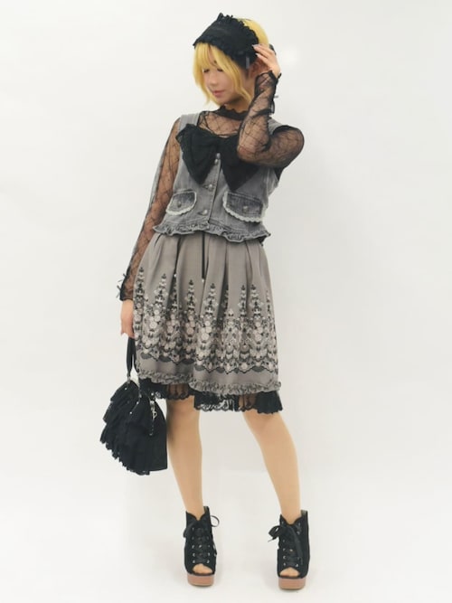 axes femme Big リボンキャミソール axes femme（アクシーズファム）の「ストライプビッグリボンキャミ