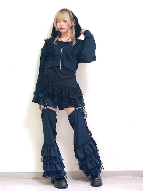 【ozzon】レッグカバー付きパンツ　黒 OZZON JAPAN / パンツ
