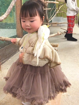 「MoonStar（ムーンスター）のアイテム」を使った、きぬさん（キッズ・80cm）の冬コーディネート