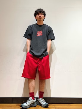 「URBAN RESEARCH（アーバンリサーチ）のURBAN RESEARCH iD　FIGHT CLUB SHORT-SLEEVE T-SHIRTS（Tシャツ/カットソー、その他）」を使った、ktrrrrrさん（メンズ・168cm）の春コーディネート
