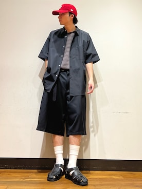 「NEW ERA（ニューエラ）の『別注』New Era×URBAN RESEARCH　940CS（キャップ、レッド系）」を使った、ktrrrrrさん（メンズ・168cm）の春コーディネート
