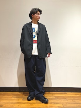 「URBAN RESEARCH（アーバンリサーチ）のURBAN RESEARCH iD　DEVO DUTY NOWT-SHIRTS（Tシャツ/カットソー、ホワイト系）」を使った、ktrrrrrさん（メンズ・168cm）の春コーディネート