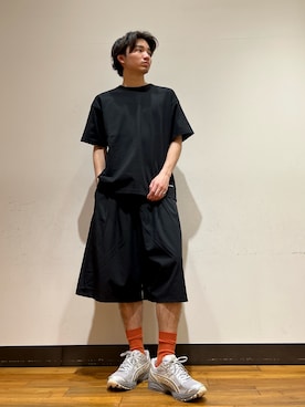 「LOTTO（ロット）のLOTTO　MULTI FUNCTION SHORT-SLEEVE T-SHIRTS（Tシャツ/カットソー、ブラック系）」を使った、ktrrrrrさん（メンズ・168cm）の春コーディネート