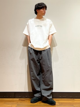 「LOTTO（ロット）のLOTTO　ARCH LOGO SHORT-SLEEVE T-SHIRTS（Tシャツ/カットソー、ホワイト系）」を使った、ktrrrrrさん（メンズ・168cm）の春コーディネート