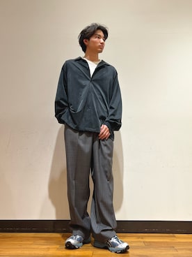 「URBAN RESEARCH（アーバンリサーチ）のWASHABLE CUPRO O/C SHIRTS（シャツ/ブラウス、ブラック系）」を使った、ktrrrrrさん（メンズ・168cm）の春コーディネート