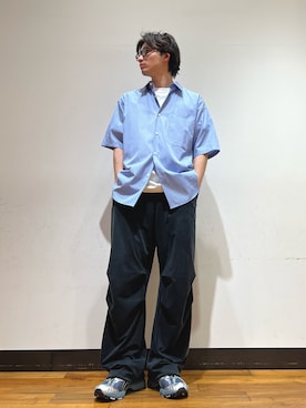 「THOMAS MASON（トーマス メイソン）のTHOMAS MASON SHORT-SLEEVE OVER SHIRTS（シャツ/ブラウス、その他）」を使った、ktrrrrrさん（メンズ・168cm）の春コーディネート