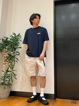 「LOTTO（ロット）のLOTTO　K.TERADA MANAGERS T-SHIRTS 2（Tシャツ/カットソー、ブルー系）」を使った、ktrrrrrさん（メンズ・168cm）の夏コーディネート