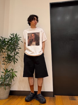 「URBAN RESEARCH（アーバンリサーチ）のLOVE LAGER LADY T-SHIRTS（Tシャツ/カットソー、ホワイト系）」を使った、コタローさん（メンズ・168cm）の夏コーディネート