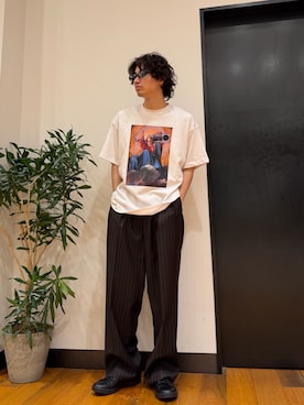 「URBAN RESEARCH（アーバンリサーチ）のI LOVE HIP HOP T-SHIRTS（Tシャツ/カットソー、ホワイト系）」を使った、コタローさん（メンズ・168cm）の夏コーディネート
