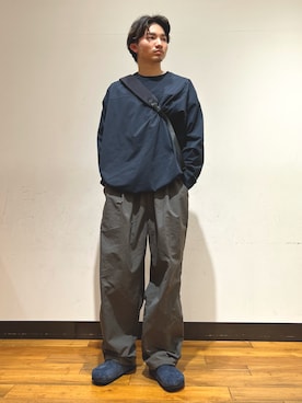 「EKAL（エカル）のアイテム」を使った、ktrrrrrさん（メンズ・168cm）の春コーディネート