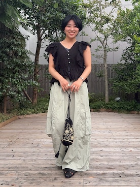 上村玲加さん(レディース・150cm)の夏コーディネート
