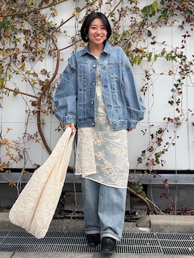 上村玲加さん（レディース・150cm）の春コーディネート