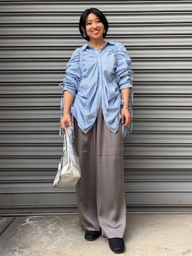 「Ungrid（アングリッド）のアイテム（アクセサリー）」を使った、上村玲加さん（レディース・150cm）の春コーディネート