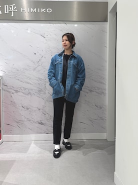 「ローファー×靴下」｜卑弥呼 MOP岡崎店さん（レディース・163cm）の春コーディネート