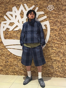 「Timberland（ティンバーランド）のアイテム」を使った、HIROKI ARAさん（メンズ・175cm）の夏コーディネート