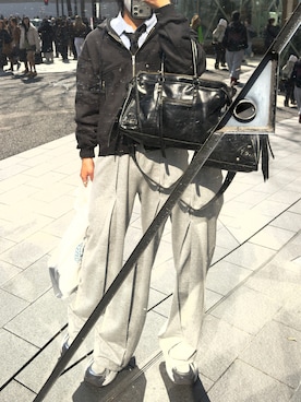 「CIASENSE（シアセンス）のアイテム（バッグ）」を使った、はちさん（メンズ・169cm）の春コーディネート