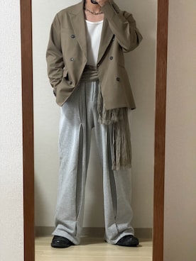 「CASPER JOHN（キャスパージョン）のアイテム（ジャケット/アウター）」を使った、はち/hachiさん（メンズ・169cm）の春コーディネート