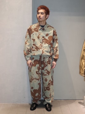 「BLOHM（ブローム）のBLOHM / ブローム WISM別注 BL-07LZ / STORE SLIP（スリッポン、ブラック系）」を使った、YOSHIMURAさん（メンズ・170cm）の春コーディネート