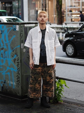 「WISM（ウィズム）のアイテム」を使った、YOSHIMURAさん（メンズ・170cm）の夏コーディネート