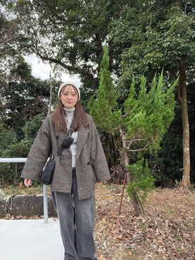 「PRADA（プラダ）のアイテム（バッグ）」を使った、airi32320618さん（レディース・160cm）の冬コーディネート