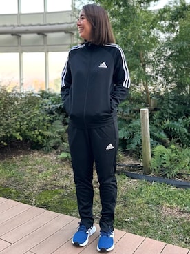 「アイテム（ジャージ）」を使った、NNさん（レディース・160cm）の秋コーディネート