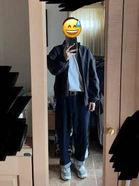 「Graphpaper（グラフペーパー）のアイテム（トップス）」を使った、nogitererunarenkaさん（メンズ・178cm）の秋コーディネート