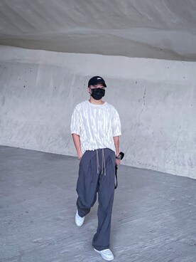 「oversize」｜「アイテム（その他トップス）」を使った、Bc Shawnさん（メンズ・168cm）の夏コーディネート