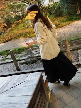 「STUDIOUS（ステュディオス）のアイテム（ブーツ）」を使った、てぃー︎☺︎さん（レディース・155cm）の冬コーディネート