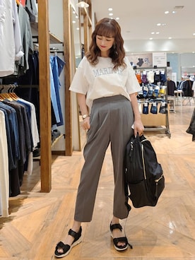 「アイテム（バックパック/リュック）」を使った、K・Nさん（レディース・161cm・30代）の夏コーディネート