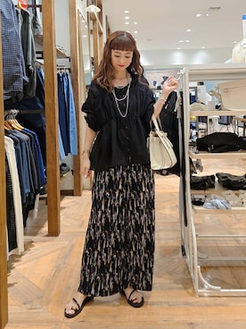 「アイテム（タンクトップ）」を使った、K・Nさん（レディース・161cm・40代）の夏コーディネート