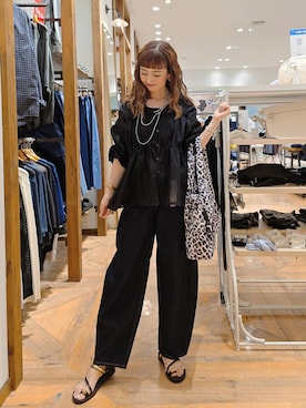 「アイテム（タンクトップ）」を使った、K・Nさん（レディース・161cm・40代）の夏コーディネート