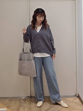 「アイテム（ベスト）」を使った、K・Nさん（レディース・161cm・30代）の秋コーディネート