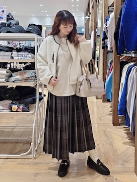 「アイテム（ブルゾン）」を使った、K・Nさん（レディース・161cm・30代）の秋コーディネート