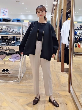 「アイテム（ローファー）」を使った、K・Nさん（レディース・161cm・40代）の秋コーディネート