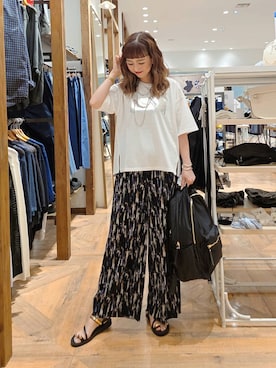 「アイテム（バックパック/リュック）」を使った、K・Nさん（レディース・161cm・30代）の夏コーディネート