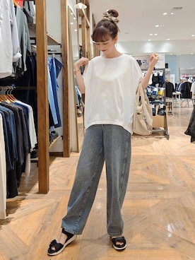 「アイテム（ヘアアクセサリー）」を使った、K・Nさん（レディース・161cm・30代）の夏コーディネート