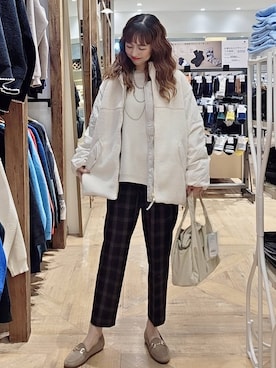 「アイテム（ネックレス）」を使った、K・Nさん（レディース・161cm・30代）の秋コーディネート