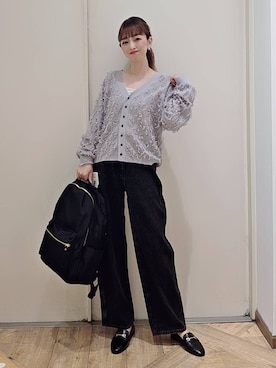 「アイテム（バックパック/リュック）」を使った、K・Nさん（レディース・161cm・30代）の秋コーディネート