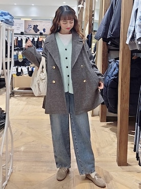 「アイテム（チェスターコート）」を使った、K・Nさん（レディース・161cm・30代）の秋コーディネート