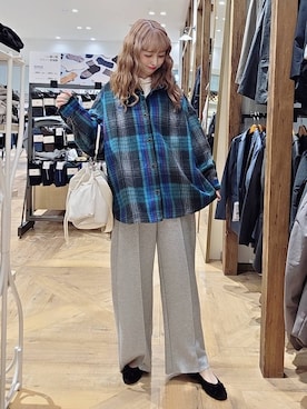 「GLOBAL WORK（グローバルワーク）のアイテム（バレエシューズ）」を使った、K・Nさん（レディース・161cm）の秋コーディネート