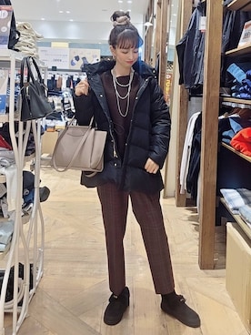 「アイテム（トートバッグ）」を使った、K・Nさん（レディース・161cm・40代）の冬コーディネート