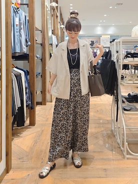 「GLOBAL WORK（グローバルワーク）のアイテム（ジャケット/アウター）」を使った、K・Nさん（レディース・161cm）の夏コーディネート