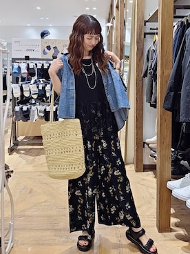 「アイテム（タンクトップ）」を使った、K・Nさん（レディース・161cm・40代）の春コーディネート