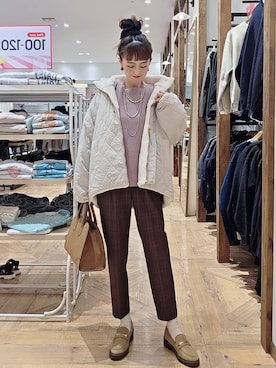 「GLOBAL WORK（グローバルワーク）のふわふわHugmeドルマンプルオーバー/595406（ニット/セーター）」を使った、K・Nさん（レディース・161cm）の秋コーディネート